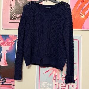 💰American Eagle Outfitters Blue Knit Crew Neck Sweater
